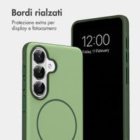 imoshion Cover posteriore Color con Thin MagSafe Ring Samsung Galaxy S26 - Verde scuro