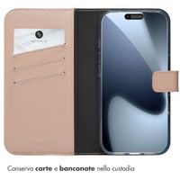 Selencia Cover a libro in vera pelle Apple iPhone 17 Pro - Dusty Pink