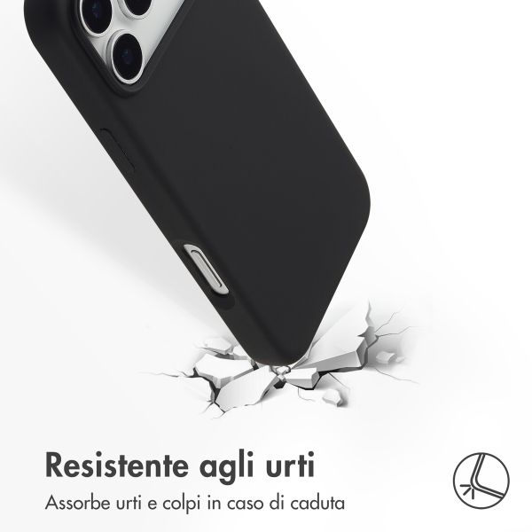 Accezz Cover in silicone liquido con MagSafe Apple iPhone 17 Pro Max - Nero