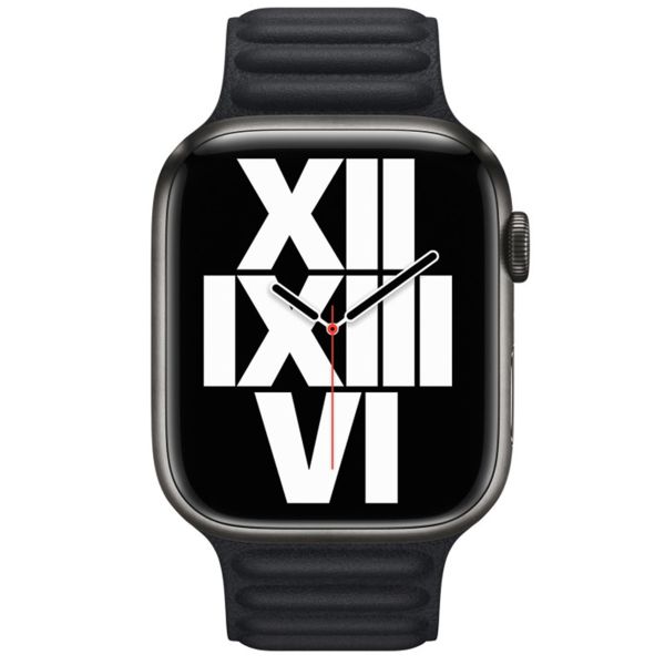 Apple Cinturino Leather Link Apple Watch | 38/40/41/42 mm - Taglia S/M - Midnight Blue