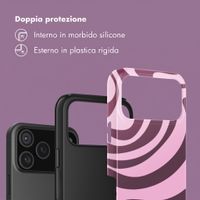 Selencia Cover Posteriore Vivid Apple iPhone 18 Pro - Wavy Swirl Pink Plum