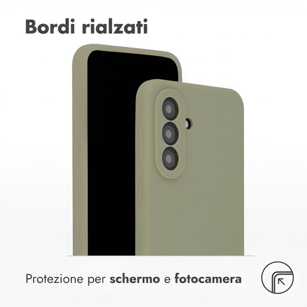 Accezz Cover Posteriore in Silicone Liquido Samsung Galaxy A57 (5G) - Cooper Green
