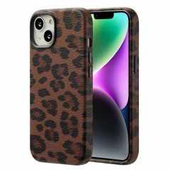 Selencia Cover Sabi Stampa pantera con MagSafe Apple iPhone 14 - Mocha Brown