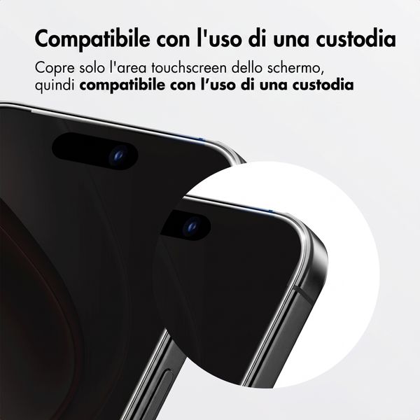 Accezz Vetro temperato privacy + Applicatore Apple iPhone Duo
