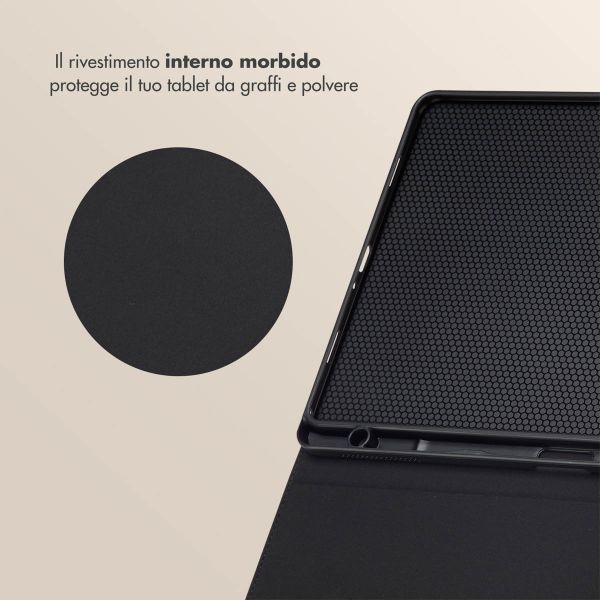 Selencia Libreria Sabi con stampa leopardata Samsung Galaxy Tab A9 Plus - Mocha Brown