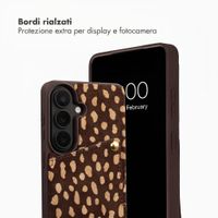 Selencia Nova cover posteriore in vera pelle con portacarte Samsung Galaxy S26 - Fawn Chic
