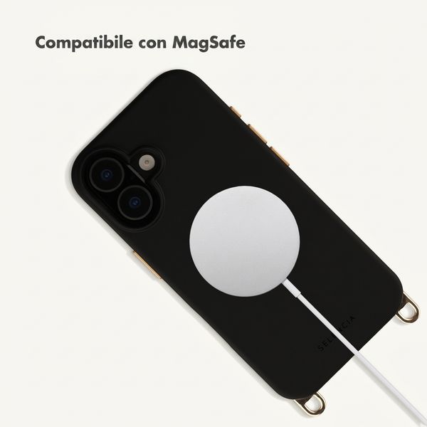 Selencia Cover posteriore Rivièra con MagSafe con ganci rimovibili Apple iPhone 17 - Velvet Black
