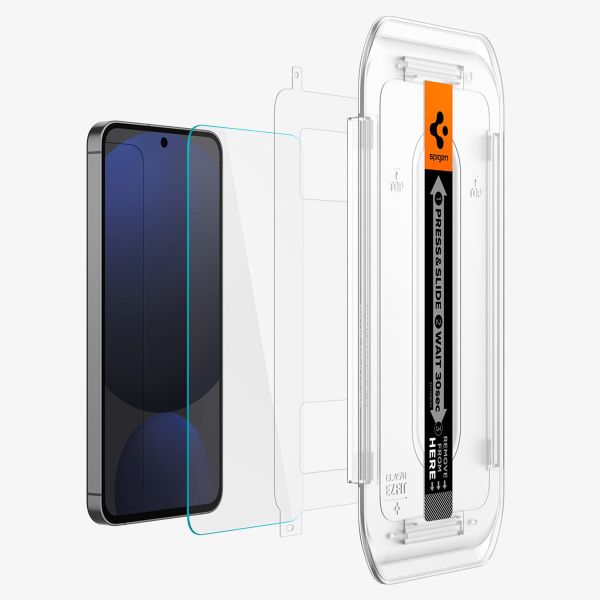 Spigen Vetro temperato GLAStR EZ Fit, confezione da 2 + Applicatore Samsung Galaxy S24 FE / A37 / A56
