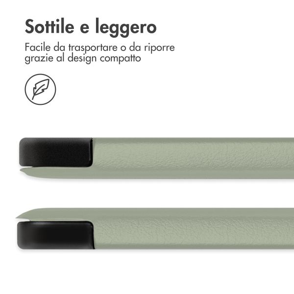 imoshion Cover Trifold Design Apple iPad 9 (2021) 10.2 pollici / iPad 8 (2020) 10.2 pollici / iPad 7 (2019) 10.2 pollici - Floral Green