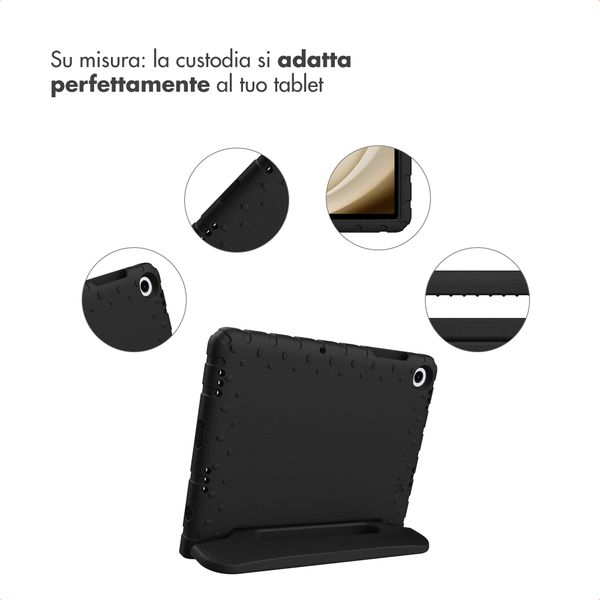imoshion Cover Posteriore Kidsproof con Maniglia Samsung Galaxy Tab A11 Plus / A9 Plus - Nero
