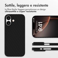 Accezz Cover MagSafe Kevlar® Apple iPhone 16 - Nero