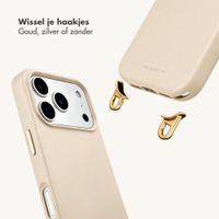 Selencia Cover posteriore Rivièra con MagSafe con ganci rimovibili Samsung Galaxy A37 (5G) - Milky Latte