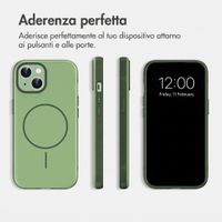 imoshion Cover posteriore Color con Thin MagSafe Ring Apple iPhone 15 - Verde scuro