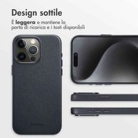 Accezz Cover in Pelle con MagSafe Apple iPhone 15 Pro Max - Onyx Black