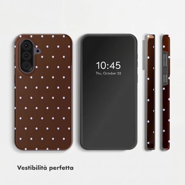 Selencia Cover Posteriore Vivid Samsung Galaxy A37 (5G) - Happy Dots Chocolate