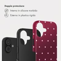 Selencia Cover Posteriore Vivid Apple iPhone 17 - Happy Dots Burgundy