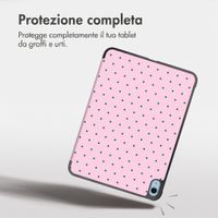 imoshion Cover Trifold Design Apple iPad 11 (2025) 11 pollici A16 / iPad 10 (2022) 10.9 pollici - Happy Dots
