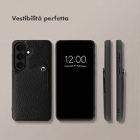 Selencia Cover posteriore Riva con portacarte Samsung Galaxy S26 Plus - Nero