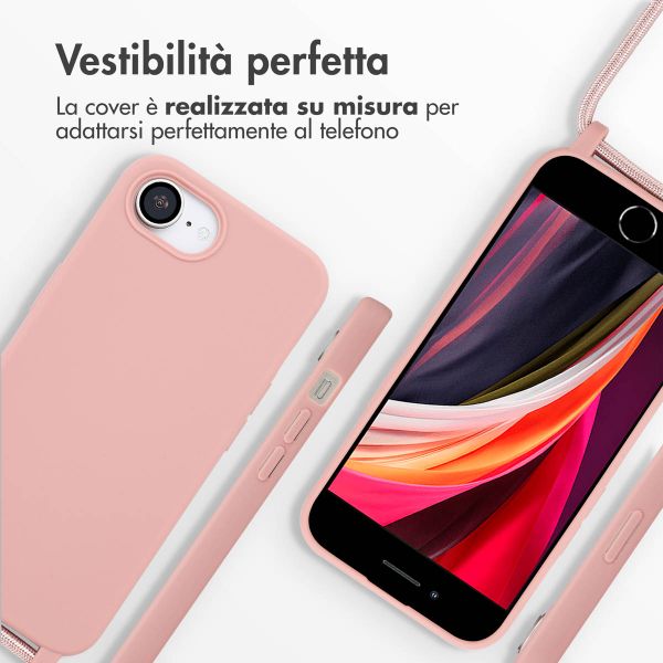 imoshion Cover in Silicone con Cordino Apple iPhone 17e / 16e - Sand Pink