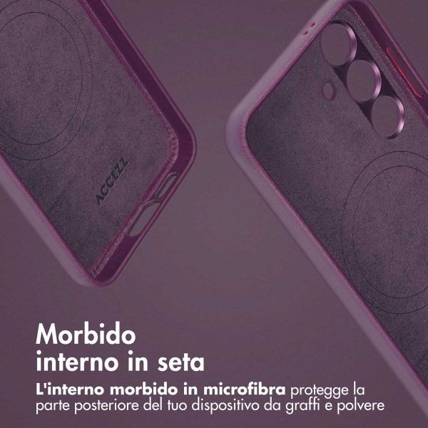 Accezz Cover in pelle 2 in 1 con MagSafe Samsung Galaxy S24 - Heath Purple