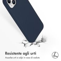 Accezz Cover in silicone liquido con MagSafe Apple iPhone 15 Plus - Blu scuro