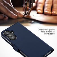 Selencia Cover a libro in vera pelle Samsung Galaxy A27 (5G) - Blu scuro