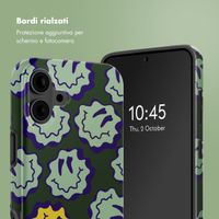 Selencia Cover posteriore Vivid con MagSafe Apple iPhone 16 - Wavy Smiley Green
