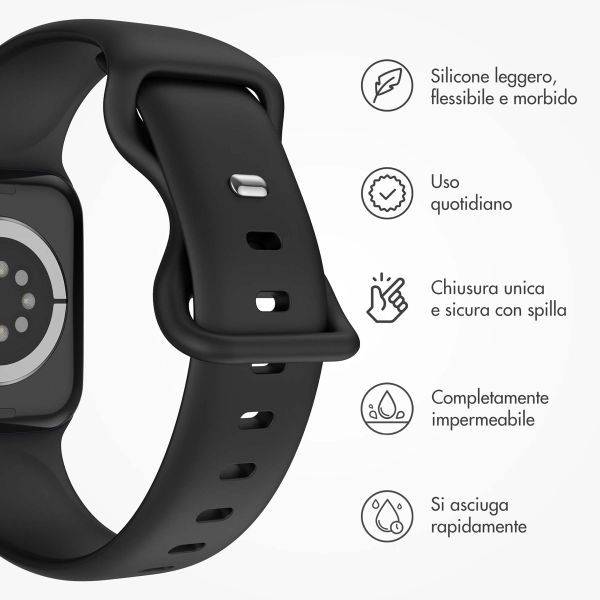 imoshion Cinturino in silicone⁺ Apple Watch | 44/45/46/49 mm - Taglia M/L - Nero