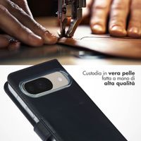 Selencia Cover a libro in vera pelle Google Pixel 10 / 10 Pro - Nero