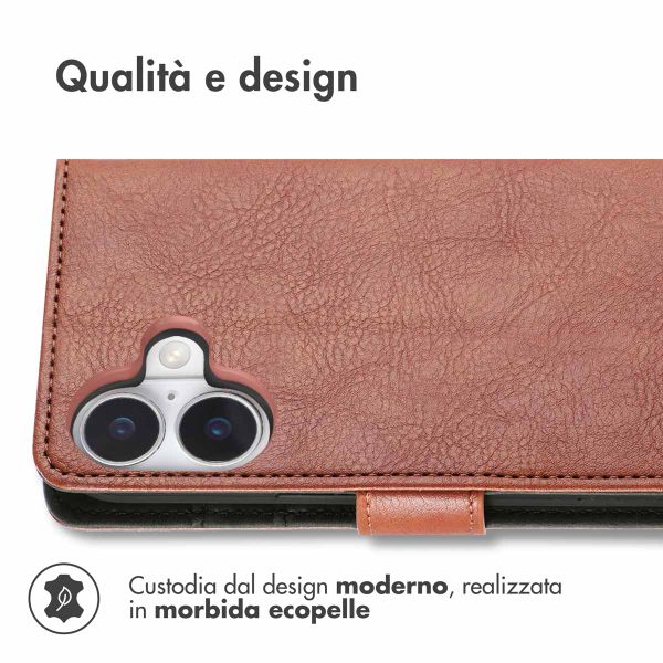imoshion Cover a libro di Lusso Apple iPhone 17 - Marrone