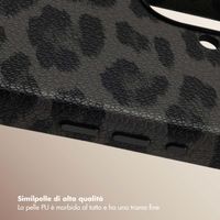Selencia Cover Sabi Stampa pantera con MagSafe Apple iPhone 16 - Midnight Black