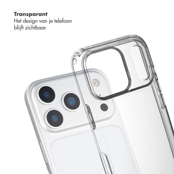 Selencia Cover trasparente con ganci rimovibili + cinturino da polso con pietre naturali Apple iPhone 17 Pro - Earth Tones