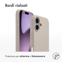 Accezz Cover in silicone liquido con MagSafe Apple iPhone 17 - Stone