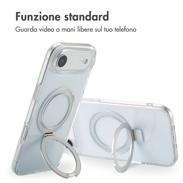 Accezz Cover con anello e supporto con MagSafe Apple iPhone Air - Trasparente
