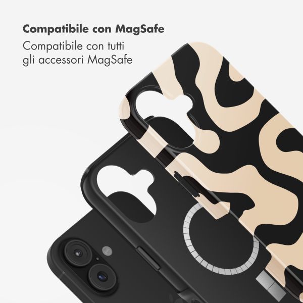 Selencia Cover posteriore Vivid con MagSafe Apple iPhone 17 - Art Wave Black