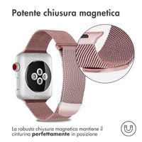 imoshion Cinturino milanese magnetico Apple Watch | 44/45/46/49 mm - Taglia M - Rosa