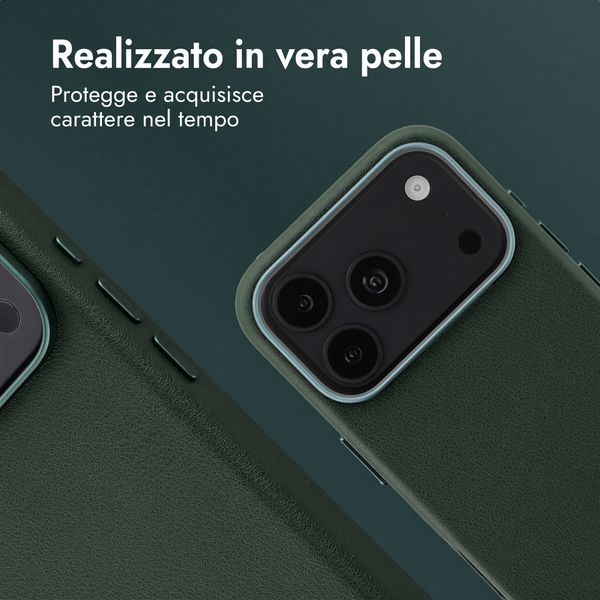 Accezz Cover in Pelle con MagSafe Apple iPhone 18 Pro / 17 Pro - Cedar Green