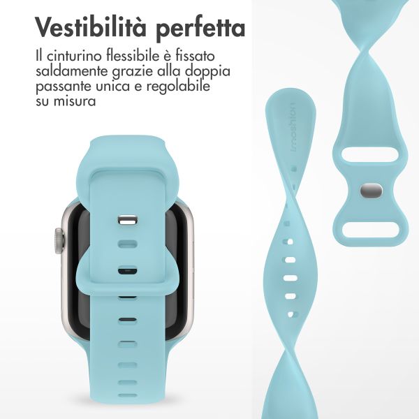 imoshion Cinturino in silicone⁺ Apple Watch | 44/45/46/49 mm - Taglia M/L - Sapphire Blue