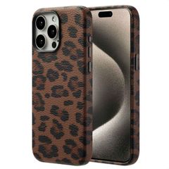 Selencia Cover Sabi Stampa pantera con MagSafe Apple iPhone 15 Pro Max - Mocha Brown