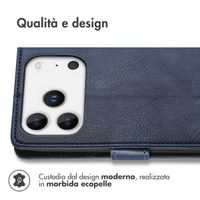 imoshion Cover a libro di Lusso Apple iPhone 17 Pro - Blu scuro