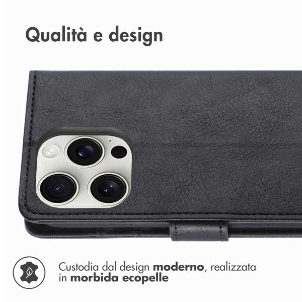 imoshion Cover a libro di Lusso Apple iPhone 16 Pro Max - Nero