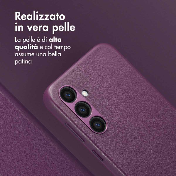 Accezz Cover in pelle 2 in 1 con MagSafe Samsung Galaxy S24 Plus - Heath Purple