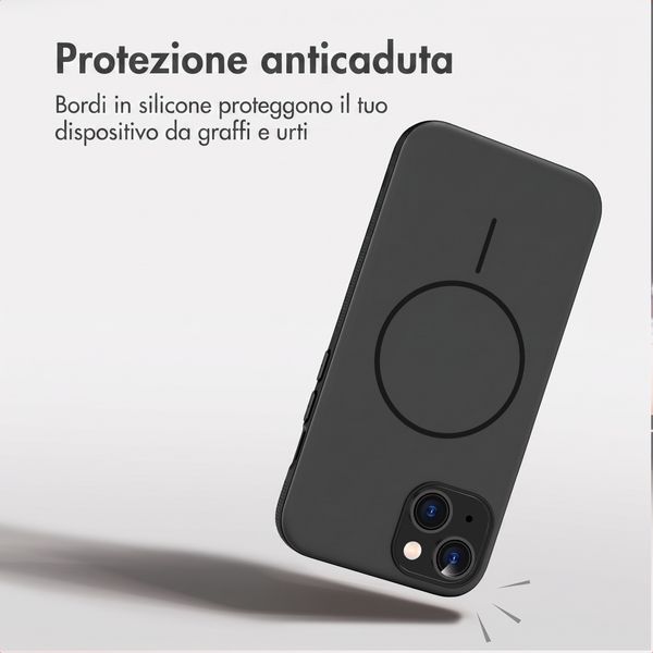 imoshion Cover posteriore Color con Thin MagSafe Ring Apple iPhone 14 / 13 - Nero