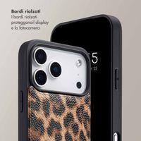Selencia Cover per telefono Nova con cordino e portacarte Apple iPhone 17 Pro - Leopard