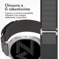 Accezz Cinturino in nylon Alpine Samsung Galaxy Watch 9 (40/44mm) / Watch 8 (40/44mm) / Classic (46mm) - Dark Grey
