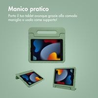 imoshion Cover Antishoc Speciale Bambini con Manico iPad 10.2 (2019 / 2020 / 2021) - Oliva