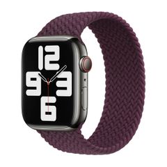 Apple Cinturino Solo intrecciato Apple Watch | 38/40/41/42 mm - Taglia 3 - Dark Cherry