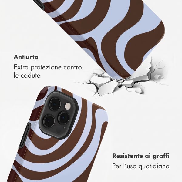 Selencia Cover Posteriore Vivid Apple iPhone 12 (Pro) - Dream Swirl Chocolate
