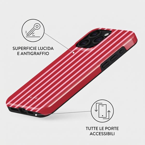 Burga Cover Posteriore Resistente con MagSafe Apple iPhone 15 Pro - Strawberry Jam