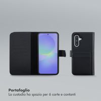 Selencia Libreria rimovibile Olyn con MagSafe Samsung Galaxy A36 - Nero